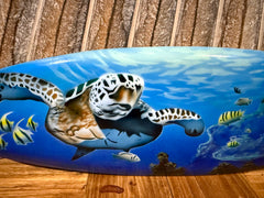 NEW Bali Handmade Air Brushed Surfboard Wall Decor 50cm - Bali Surfboard Sign