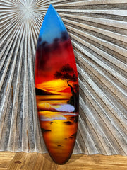 NEW Bali Handmade Air Brushed Surfboard Wall Decor 50cm - Bali Surfboard Sign