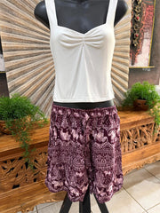 Ladies Bali Beach / Shirred Waist Bali Shorts SO COMFY XXL - Ladies Bali Shorts