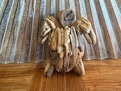 NEW Bali Handmade Driftwood Turtle Wall Decor 20cm - Bali Nautical Wall Art