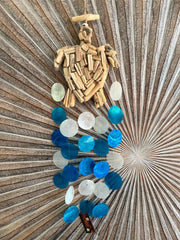 Driftwood Turtle/Capiz Shell Windchime / Mobile - Bali Turtle Windchime S