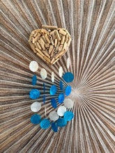 Driftwood Heart/Capiz Shell Windchime / Mobile - Bali Heart Windchime S