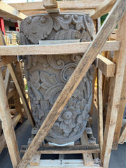 Balinese Master Carved Paras Pot - Unique High Quality Bali FEATURE POT 80x40cm