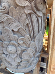 Balinese Master Carved Paras Pot - Unique High Quality Bali FEATURE POT 80x40cm