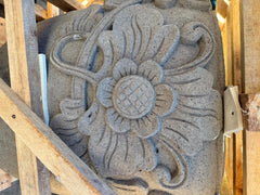 Balinese Master Carved Paras Pot - Unique High Quality Bali FEATURE POT 50x50cm