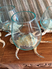 NEW Balinese Hand Blown Glass on Shell Bowl - Bali Glass on Shell Art ALL UNIQUE