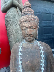 REDUCED!! Hand Carved Greenstone Balinese Buddha Statue HAS SLIGHT DAMAGE...
