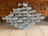 NEW Balinese Hand Carved & Crafted School of Fish Wall Art - Bali Fish Wall Art
