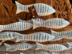 NEW Balinese Hand Carved & Crafted School of Fish Wall Art - Bali Fish Wall Art