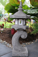 NEW Balinese Hand Crafted Wave Lantern - Bali Garden Lantern