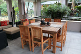 SALE $1500 Recycled Quality Teak Wood Dining Table with 8 Chairs BALI FURNITURE