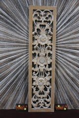 New Balinese Carved MANDALA / TROPICAL WALL PANELS - BALI WALL ART - 80x20cm