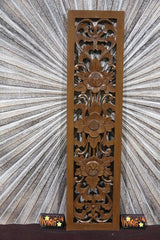 New Balinese Carved MANDALA / TROPICAL WALL PANELS - BALI WALL ART - 80x20cm