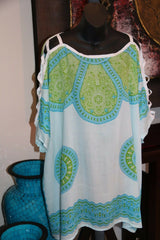Balinese Kaftan Top - Beachwear / Casualwear - NEW 9 COLOURS AVAIL - One Size
