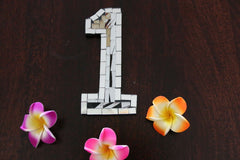 NEW Balinese Mosaic House Number - Choose from 1-0 - Mosaic House or Unit Number