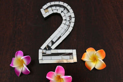 NEW Balinese Mosaic House Number - Choose from 1-0 - Mosaic House or Unit Number