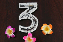 NEW Balinese Mosaic House Number - Choose from 1-0 - Mosaic House or Unit Number