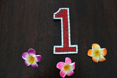 NEW Balinese Mosaic House Number - Choose from 1-0 - Mosaic House or Unit Number
