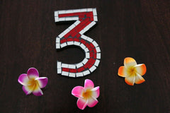 NEW Balinese Mosaic House Number - Choose from 1-0 - Mosaic House or Unit Number