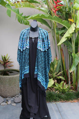Balinese Mandala Print Light Weight Jacket with Sequins MANY COLOURS - One Size