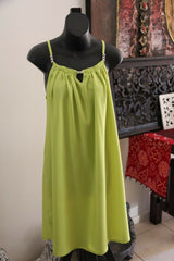 NEW Ladies Cotton Bali Knee Length Dress / One Size / Cool Summer Casual Dress
