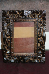 NEW Bali Hand Carved Wood Photo Frame 2 COLOURS AVAILABLE - Suit 10 x 15cm Photo