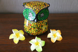 NEW Balinese Hand Crafted Wooden / Mosaic Owl - Many Colours Available FREE POST