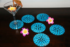 NEW Hand Crafted Balinese Mosaic Coasters - Bali Mosaic Coasters - MANY COLOURS