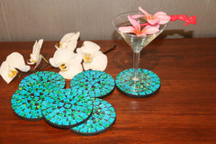 NEW Hand Crafted Balinese Mosaic Coasters - Bali Mosaic Coasters - MANY COLOURS