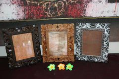 NEW Bali Hand Carved Wood Photo Frame 3 COLOURS AVAILABLE - Suit 20 x 15cm Photo