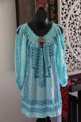 Beautiful Fine Cotton Top - 3 COLOURS AVAIL - One Size / Beautiful Detail