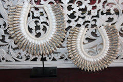 NEW Hand Crafted Balinese Shell Tribal Neck Piece - Primitive Shell Art - BOHO A