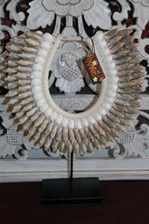 NEW Hand Crafted Balinese Shell Tribal Neck Piece - Primitive Shell Art - BOHO A