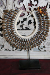 NEW Hand Crafted Balinese Shell Tribal Neck Piece - Primitive Shell Art - BOHO A