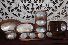 NEW Balinese Hand Crafted Sono Wood / Shell Bowls - Choose from many styles