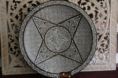 NEW Hand Carved TIMOR Tribal / Primitive Plate or Platter - BALI BOHO Art