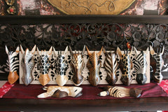 NEW Balinese Hand Carved Wooden African Animal Mask - African Wall Art