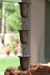 BRAND NEW 100% COPPER Rainchain 2 Designs Available including Gutter Adaptor