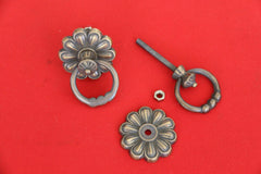 New BRASS Flower / Ring Pull Handle - Furniture Accessories - Brass Handle
