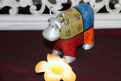 NEW Balinese Hand Carved & Crafted Colourful Cow - 3 sizes available.