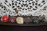 NEW Hand Crafted Balinese Woven Decor Ball - 6 COLOURS - Bali Homewares