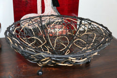NEW Balinese Hand Crafted Open Fruit Basket - Woven Bali Bowl - Balinese Basketw