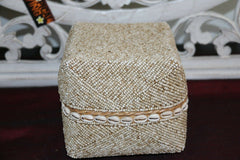 NEW Balinese Hand Crafted Woven & Hand Beaded Baskets - 5 Sizes - Bali Baskets