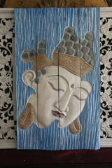 Balinese Hand Carved Wood Hinged Buddha Wall Panel - Bali Buddha Wall Panel 1m