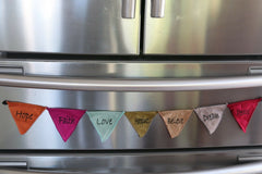 Balinese Affirmation / Prayer Flags Magnet - Magnetic Bali Prayer Bunting