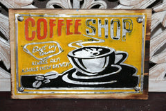 NEW Balinese Hand Crafted Nostalgic Signs - Pressed Metal/Wood Signs FREE POST
