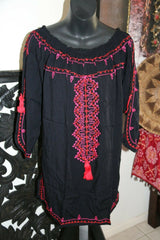 NEW Ladies Cotton Bali Off the Shoulder Top / Dress - 5 Colours BEAUTIFUL!!