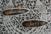 NEW Bali Handmade Surfboard Sign - Bali Surfs Up or Beach House Surfboard Sign