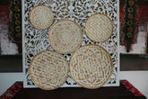 NEW Balinese Hand Woven Natural Bamboo Tray - Mandala Design - 5 sizes available