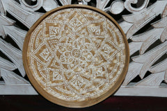 NEW Balinese Hand Woven Natural Bamboo Tray - Mandala Design - 5 sizes available